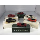 A collection of K and R Replicas, a KR 5 Triumph T