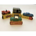 A Dinky universal Jeep #405, a Camionnette Citroen