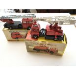 A Dinky Turntable Fire Escape truck #956 and a Jon