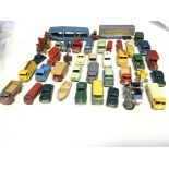 A collection of playworn Lesney die-cast cars and