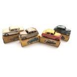 4 Dinky cars #153 standard Vanguard Saloon, #161 A