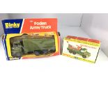 A Dinky Foden army truck #668 and a Berliet missil