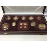 A cased Golden jubilee gold proof set consisting o