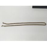 A 9 ct gold rope chain 8 grams .