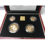 A gold Sovereign set 1998 comprising £5 double sov