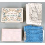 B.P. Grimaud Paris pack of Jeu Louis XV No. 1502 playing cards with gilt edges and floral back, in