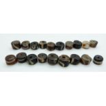 18 Tibetan glass beads