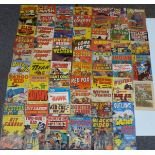 Sixty-four vintage cowboy and Western comics including Outlaws, Rio Bravo, Black Diamond, Black