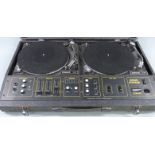 Citronic CL12D portable double turntable deck with mixing/microphone facilities