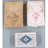 Three packs of Bernhard Dondorf playing cards comprising Cartes de Bonne Aventure No.1 with