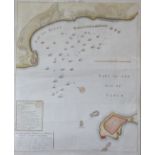 18thC map of the Bay of Bulls published for the Harrisons edition of Rapin, 47 x 38cm