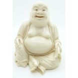 An early 20thC ivory figure of Budda, H9cm