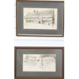 Frank Patterson (British 1871-1952): Two pen and ink drawings 'The George, Norton St Philip' and '