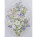 Elizabeth S Bisset watercolour 'Early Spring', signed to lower edge, 45 x 35cm, framed and glazed