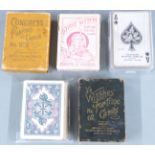 Five American and Canadian packs of playing cards to include Congress No. 606, Ye Witches Fortune