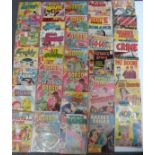 Thirty-six Charlton/ CDC children's, crime and adult comics comprising Timmy The Timid Ghost,