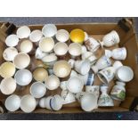 Approximately 45 novelty large size egg cups, probably for goose eggs including Royal Doulton,
