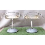 A pair of designer Emanuele Ricci for Artemide Sidecar Warrior table lamps, H21cm