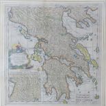 Jean Baptiste Bourguignon D'Anville (1697-1782, French), 18thC Map of Greece, 'La Grece,