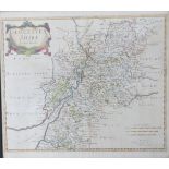 Robert Mordan late 17th/ early 18thC map of Gloucestershire, 38 x 43cm