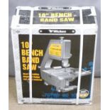 A 10inch bench band saw, unused