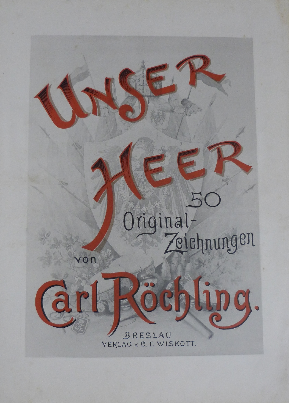 Unser Heer 50 Original Zeichnungen military prints depicting the late 19th/early 20thC German Army