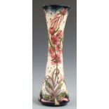 Moorcroft limited edtion 52/100 pedestal vase decorated in the Rosebay Willowherb pattern,