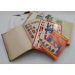 Two trays and a box containing a large quantity of stamps in albums, stockbooks, on cards, folders