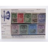 Ascension 1922 Definitive series, 1/2d - 3s, mint SG 1-9