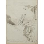 Frank Patterson (English 1871-1952): Pen and ink cover drawing for 'Cycling' magazine 'An Easter