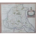 Robert Morden, 18thC map 'The East Riding of Yorkshire', sold by Abel Swale Awynsham and John