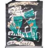 Bruce McLean poster '25 Years of Modern Jazz at the Bull', 75 x 100cm