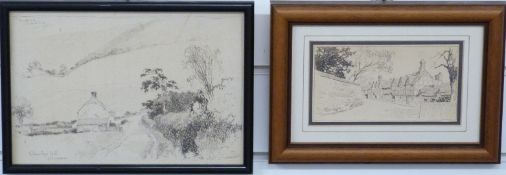 Frank Patterson (English 1871-1952): Two pen and ink drawings comprising Chantry Hill, Sussex and