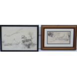 Frank Patterson (English 1871-1952): Two pen and ink drawings comprising Chantry Hill, Sussex and