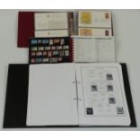 A large well filled stockbook of USA stamps and one other stockbook, two albums and an album of