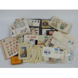 A ring binder of GB first day covers and a box file of albums, stockbooks, loose stamps and sundry