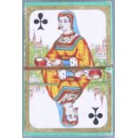 Daveluy, Bruges, Belgium pack of playing cards with double ended court cards, gilt borders and