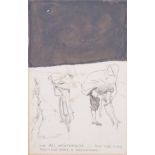Frank Patterson (English 1871-1952): Cycling related pen and ink drawing 'The all Weatherite - but