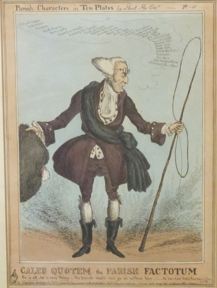 William Heath (1795-1840): Four framed 19thC hand-coloured satirical etchings. Subjects include ' - Image 5 of 9
