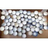 Approximately 65 egg cups, most blue and white transfer printed including Victoriana, George