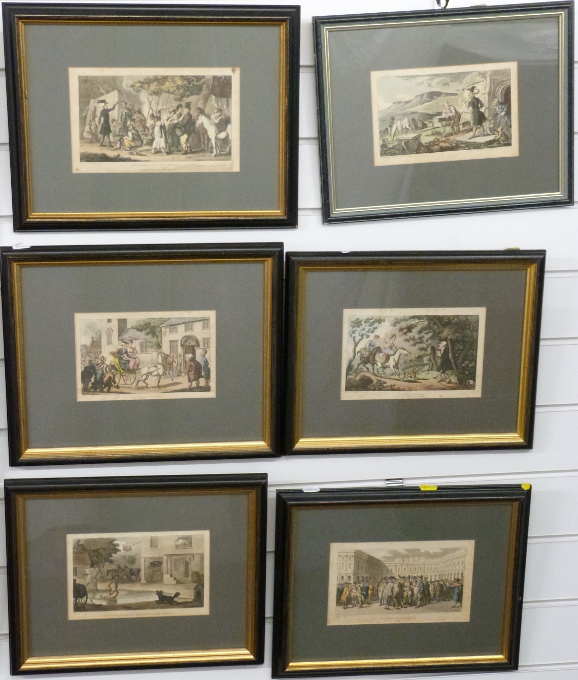 Set of twelve 19thC Rowlandson Dr Syntax etchings, 14 x 23cm - Image 2 of 6