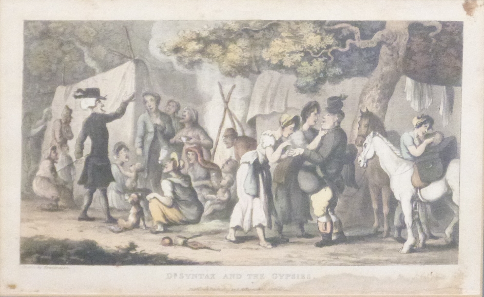 Set of twelve 19thC Rowlandson Dr Syntax etchings, 14 x 23cm - Image 4 of 6