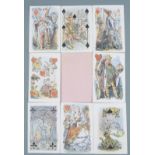 Pack of transformation playing cards, unknown maker, with pink backs