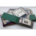 Seven albums of GB first day covers, mini sheets, booklets etc