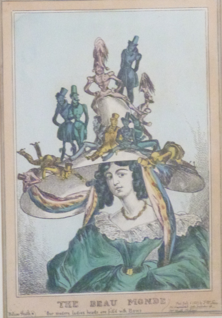 William Heath (1795-1840): Four framed 19thC hand-coloured satirical etchings. Subjects include ' - Image 5 of 5