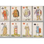 19th century pack of playing cards with square corners, non standard named Spanish court cards