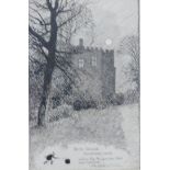 Frank Patterson (English 1871-1952): Pen and ink drawing 'Rye House, Hoddeson, Herts. Where the