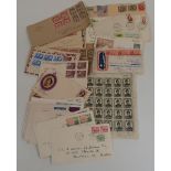 North Borneo and Brunei first day covers and blocks of stamps and sundry Canadian and foreign