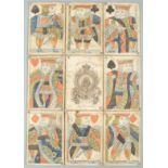 Hardy & Sons part pack of playing cards with old frizzle ace, single ended court cards and blue