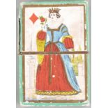 Daveluy, Bruges, Belgium pack of playing cards with single ended court cards, gilt borders and